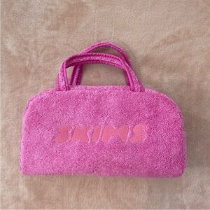 SKIMS Pink Mini Duffle Terry Bag Purse